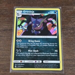 Pokemon Greninja #117 Sun & Moon Unbroken Bonds Holo Rare Card 117/214